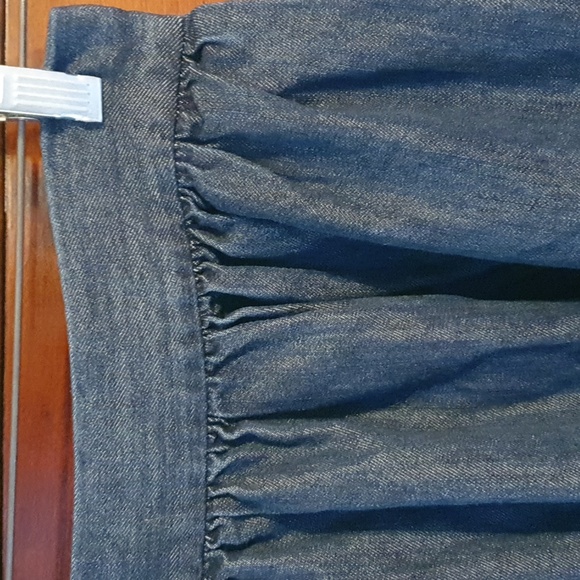 Forever 21 Blue Denim Maxi Circle Skirt sz Small - Picture 4 of 5